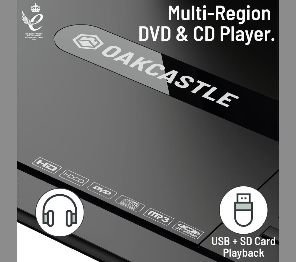 OAKCASTLE DVD120 Portable DVD Player - Black image number 5 of 10