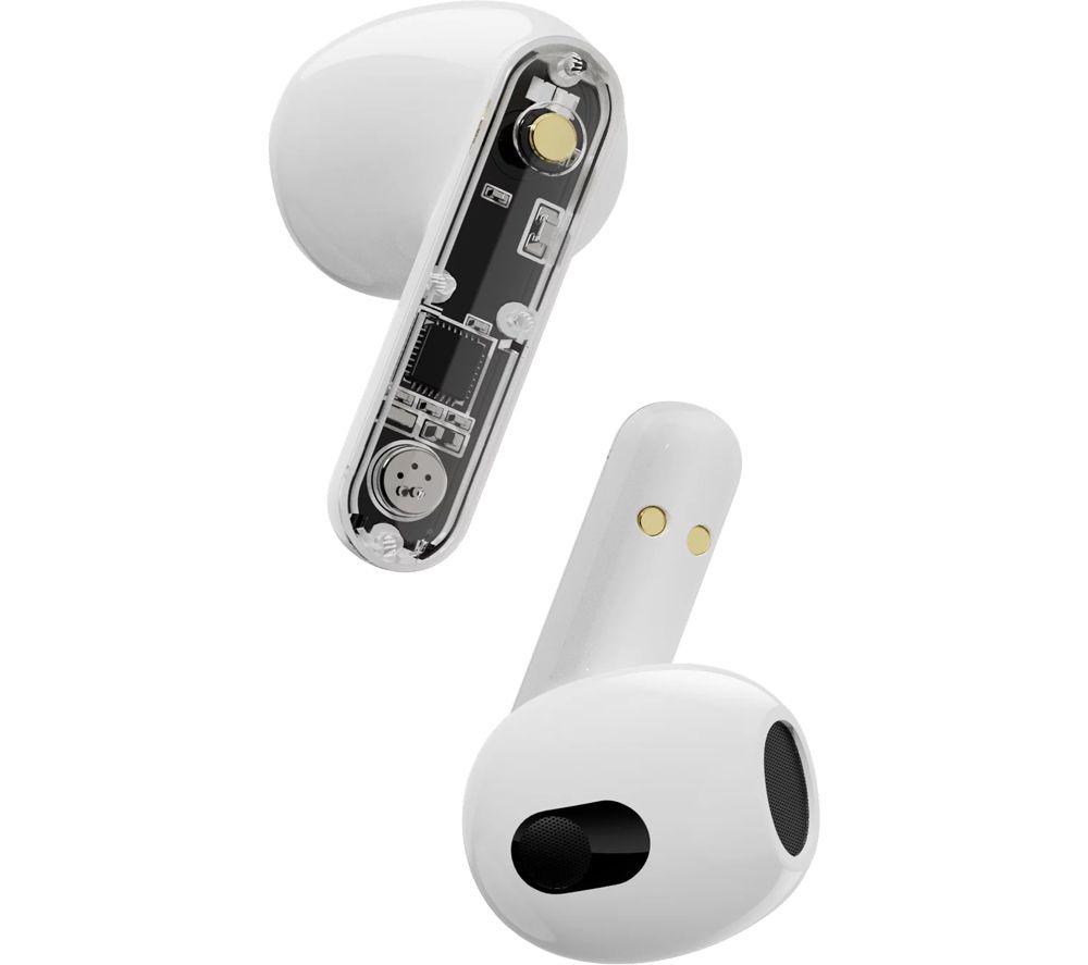 STREETZ T150 Wireless Bluetooth Earbuds - White image number 2 of 11