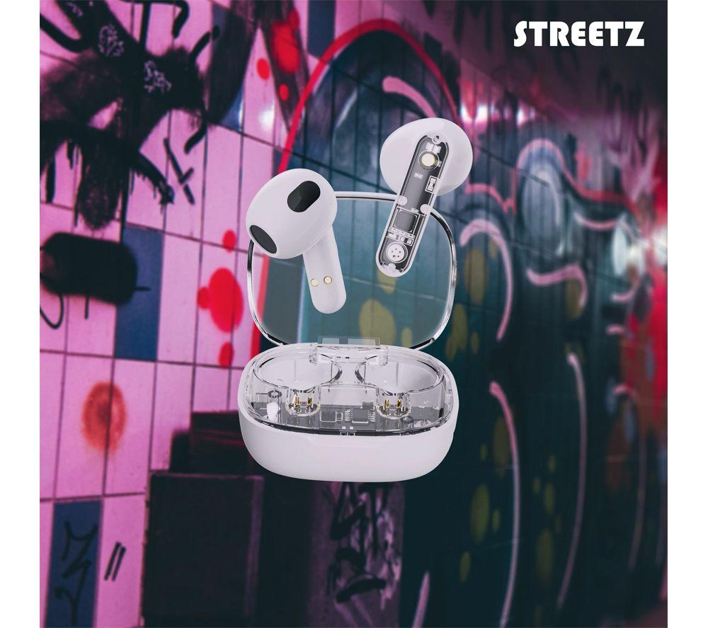 STREETZ T150 Wireless Bluetooth Earbuds - White image number 10 of 11