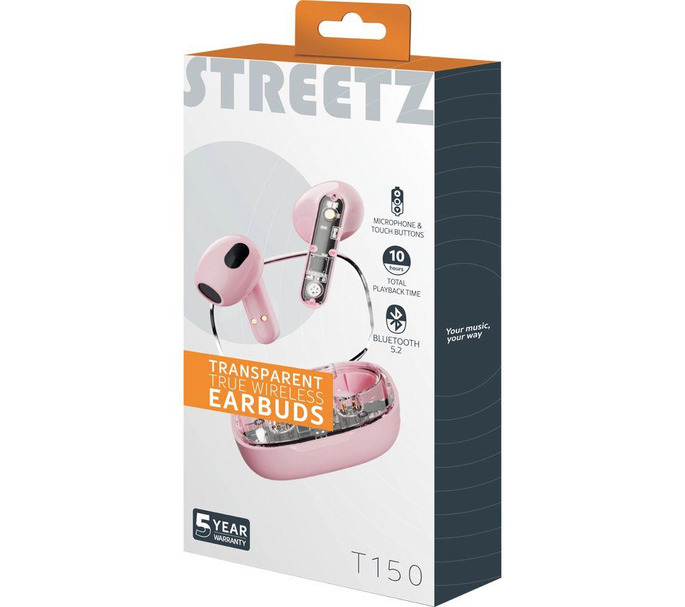 STREETZ T150 Wireless Bluetooth Earbuds - Pink image number 9 of 11