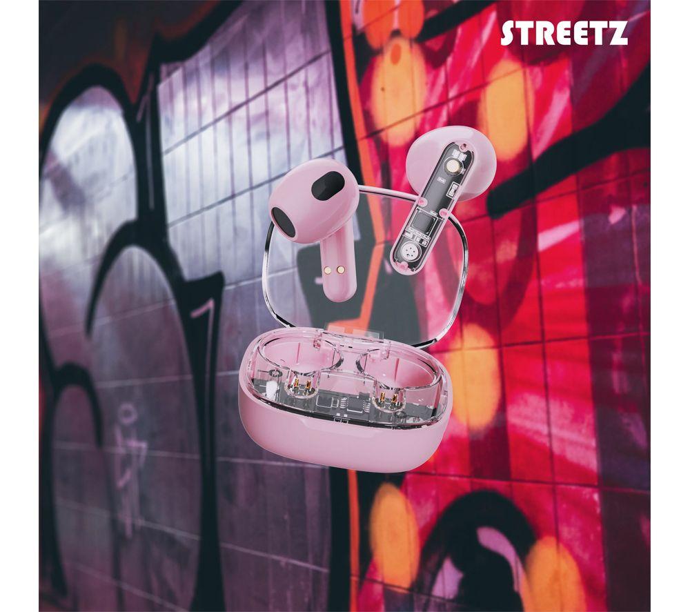STREETZ T150 Wireless Bluetooth Earbuds - Pink image number 10 of 11