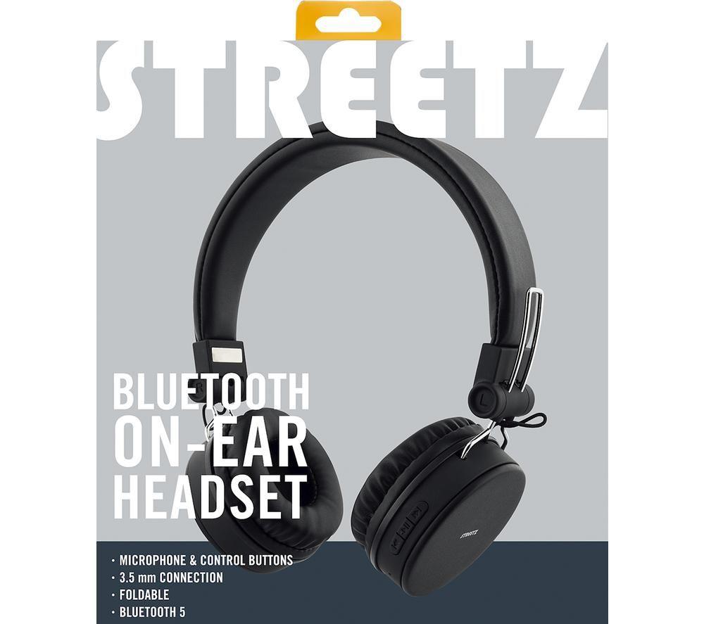 STREETZ HL-BT400 Wireless Bluetooth Headphones - Black image number 3 of 6