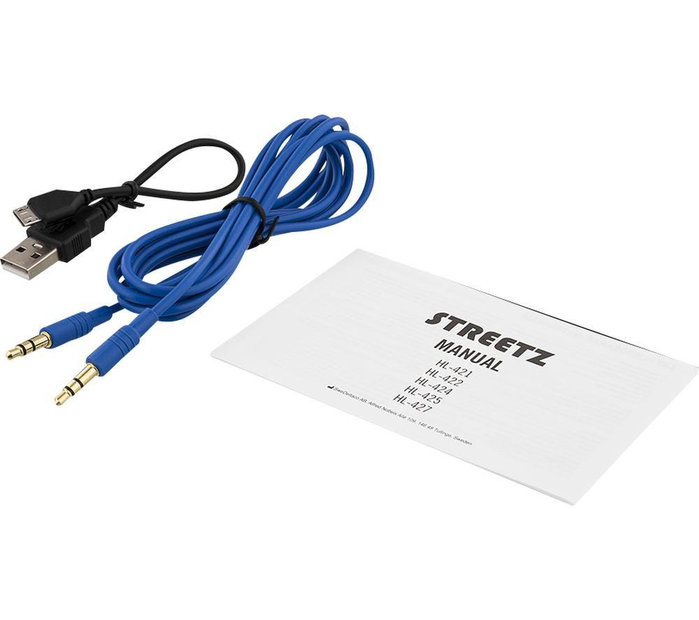 STREETZ HL-BT401 Wireless Bluetooth Headphones - Blue image number 5 of 6