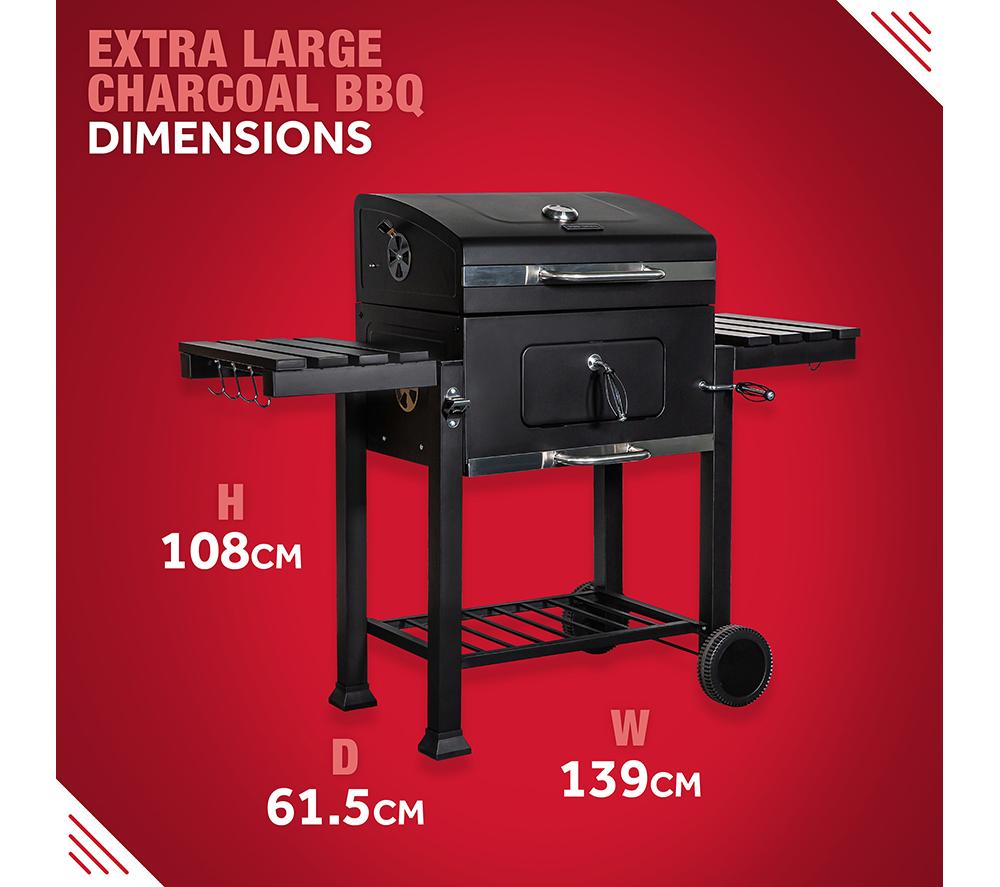 GEORGE FOREMAN GFCSBBQXL Charcoal BBQ - Black image number 4 of 12