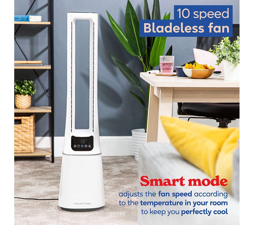 RUSSELL HOBBS RHBLDL12 Bladeless Tower Fan - White image number 2 of 7