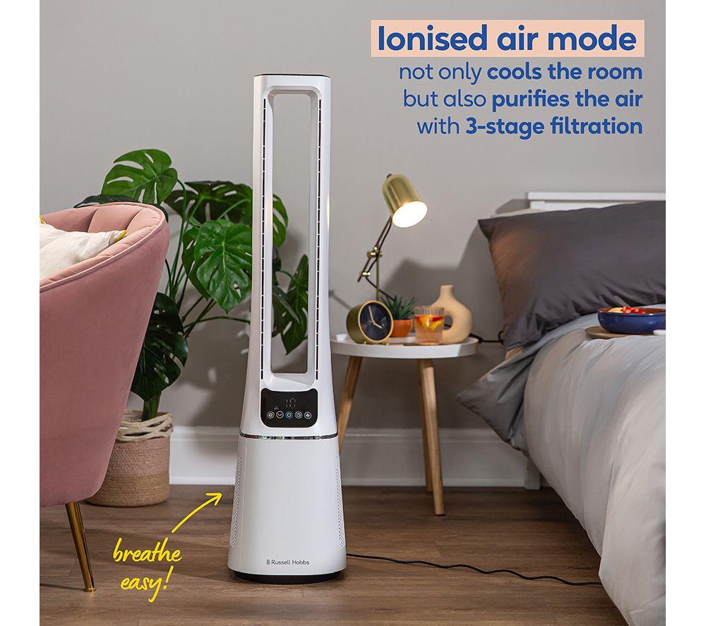 RUSSELL HOBBS RHBLDL12 Bladeless Tower Fan - White image number 4 of 7