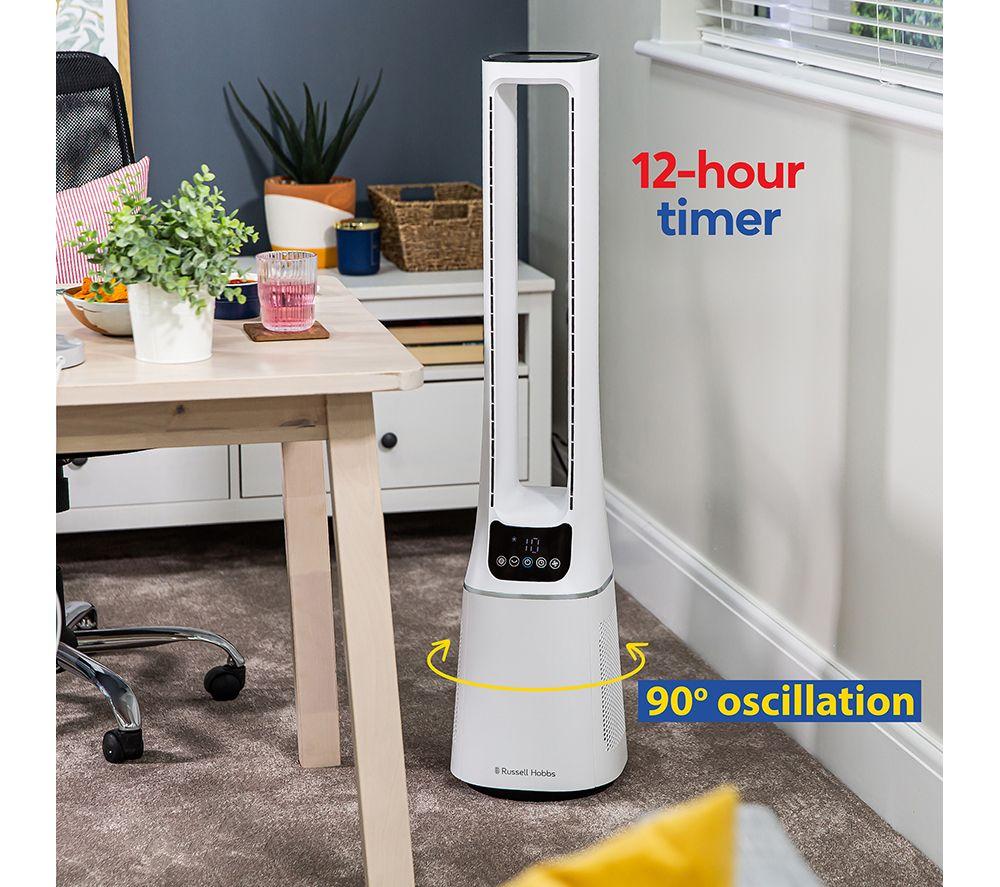 RUSSELL HOBBS RHBLDL12 Bladeless Tower Fan - White image number 5 of 7