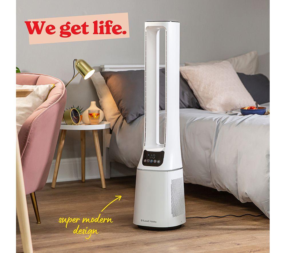 RUSSELL HOBBS RHBLDL12 Bladeless Tower Fan - White image number 7 of 7