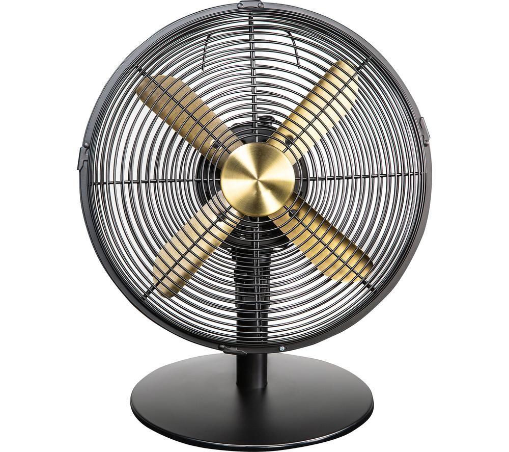 RUSSELL HOBBS RHMDF1201BG 12" Desk Fan - Gold & Black, Gold,Black