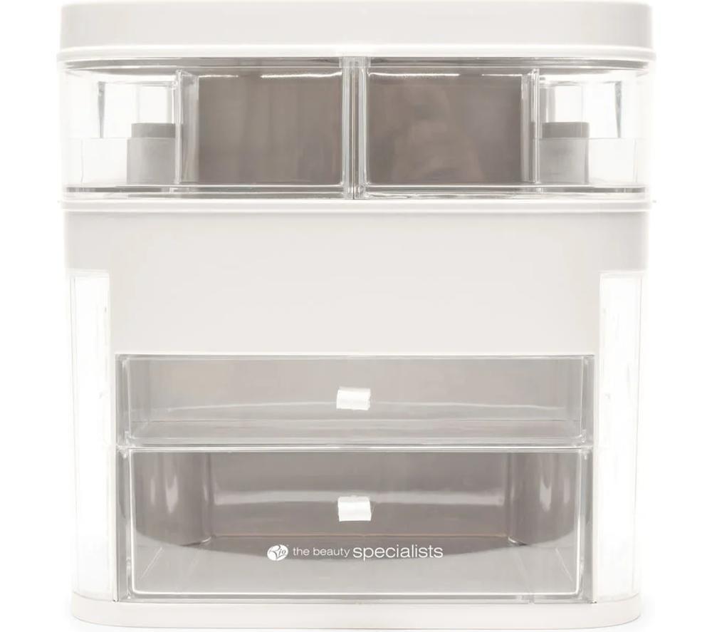 RIO Ultimate Beauty Box Organiser with Dimmable Mirror - Clear image number 3 of 13