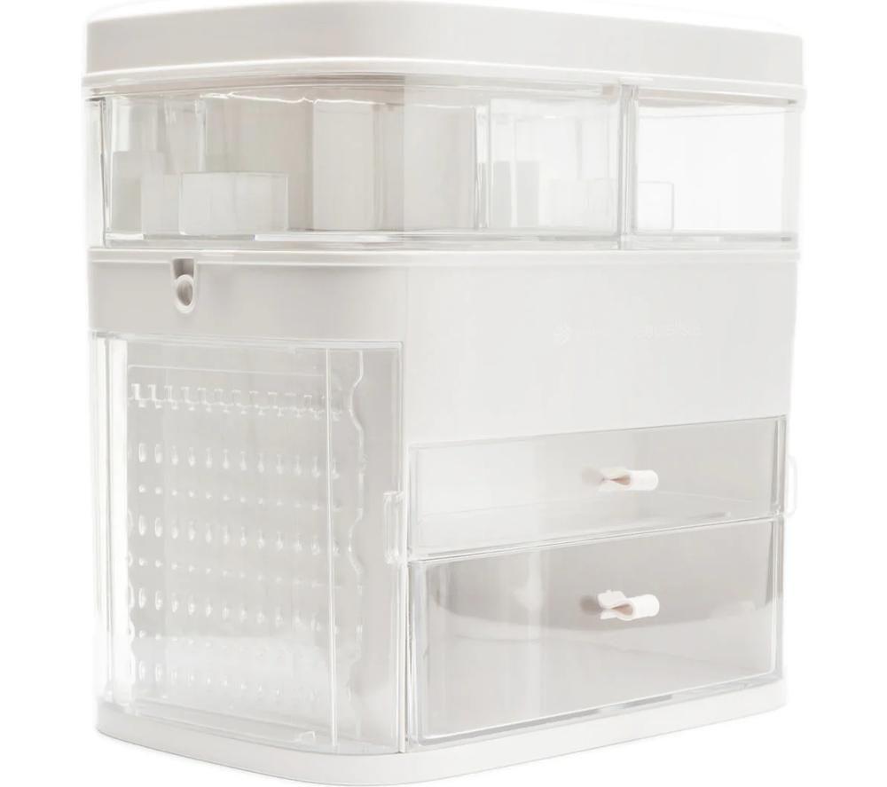 RIO Ultimate Beauty Box Organiser with Dimmable Mirror - Clear image number 5 of 13