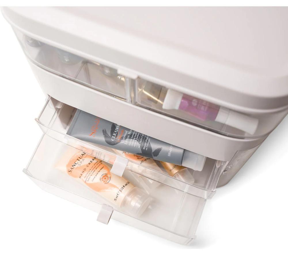 RIO Ultimate Beauty Box Organiser with Dimmable Mirror - Clear image number 7 of 13