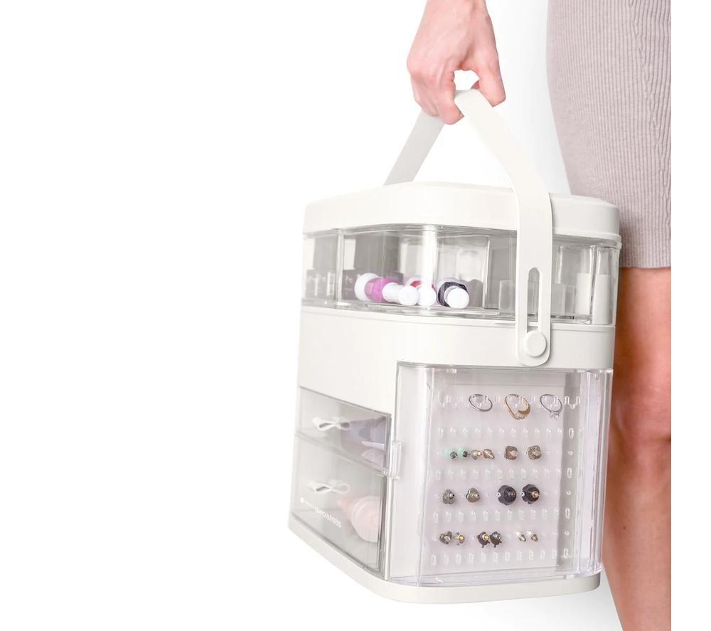 RIO Ultimate Beauty Box Organiser with Dimmable Mirror - Clear image number 10 of 13