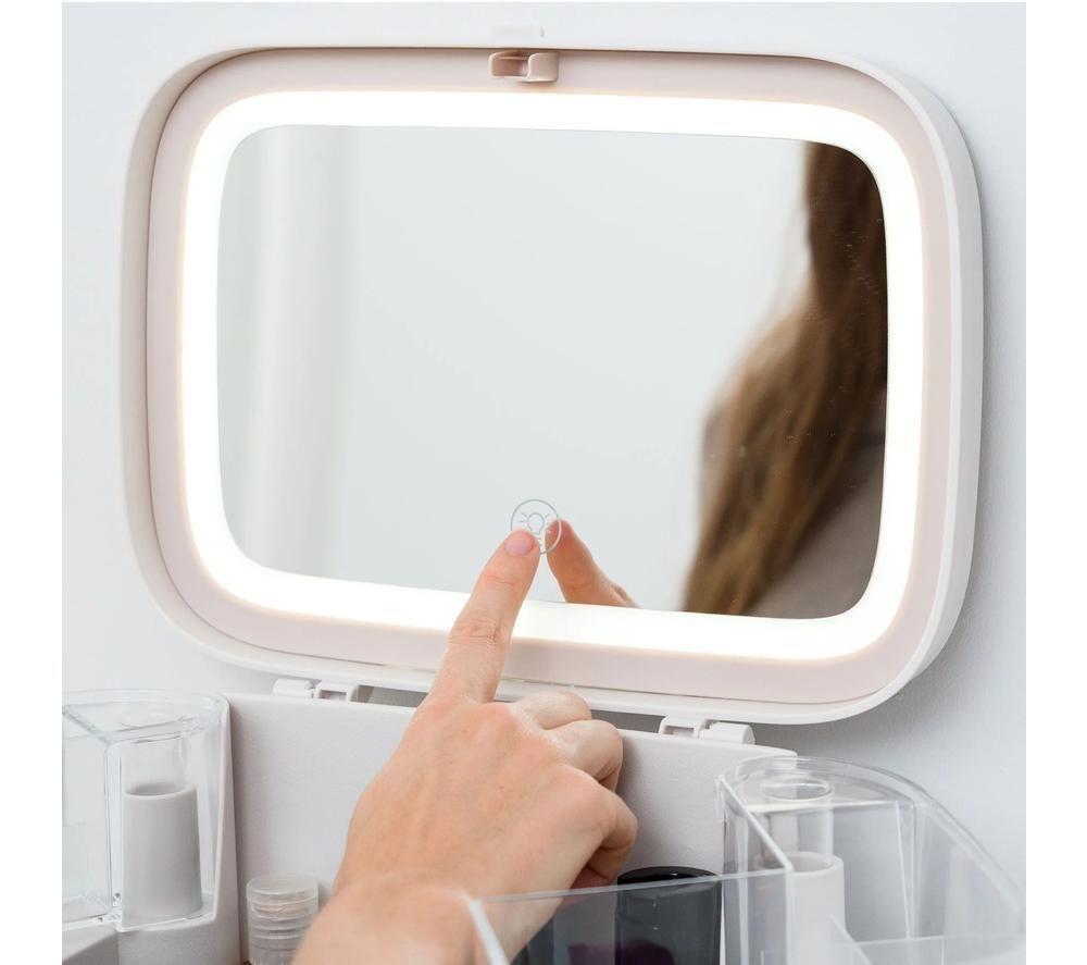 RIO Ultimate Beauty Box Organiser with Dimmable Mirror - Clear image number 11 of 13
