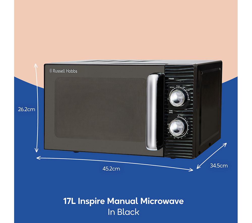 RUSSELL HOBBS Inspire Collection RHM1731B Solo Microwave - Black image number 2 of 3
