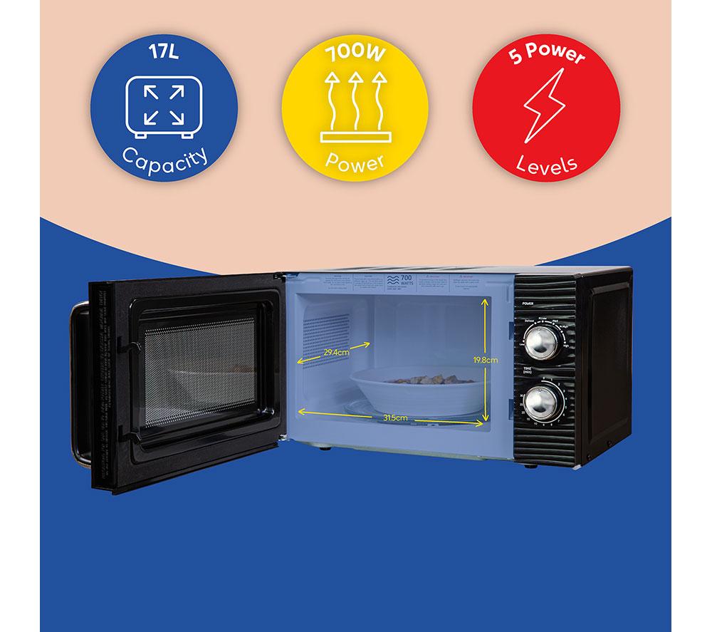 RUSSELL HOBBS Inspire Collection RHM1731B Solo Microwave - Black image number 3 of 3