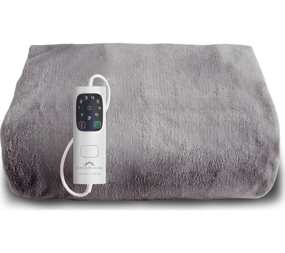 Dreamland Snuggle Up Velvet Heated Throw - Grey, 160 x 120 cm