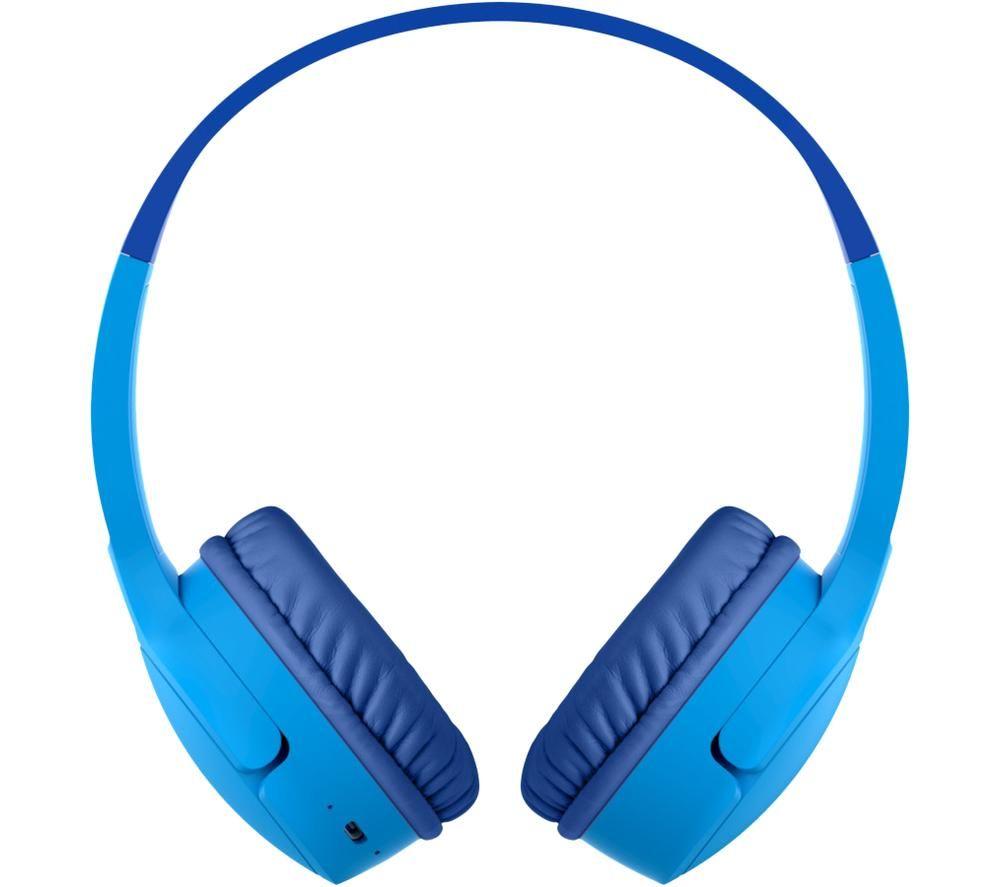 Belkin SoundForm Mini AUD002BTBL Wireless Bluetooth Kids Headphones - Blue, Blue