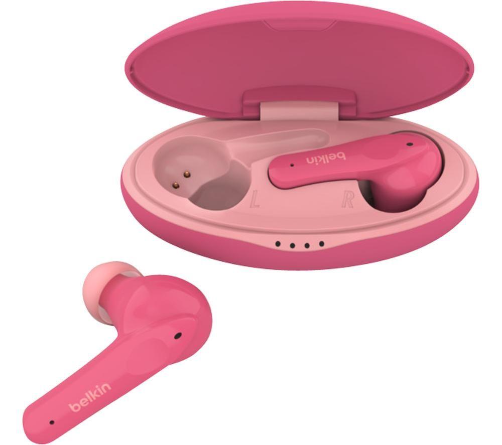 BELKIN SoundForm Nano PAC003BT Wireless Bluetooth Kid's Earbuds - Pink image number 3 of 7