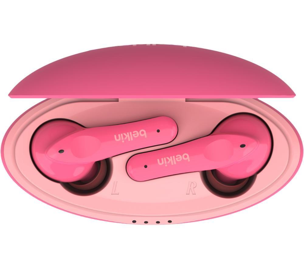 BELKIN SoundForm Nano PAC003BT Wireless Bluetooth Kid's Earbuds - Pink image number 5 of 7
