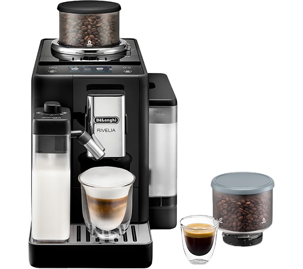 DELONGHI Rivelia EXAM440.55.B Bean to Cup Coffee Machine - Black, Black,Silver/Grey