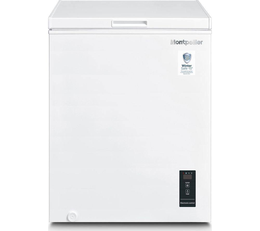 MONTPELLIER MCF140EW Chest Freezer - White, White