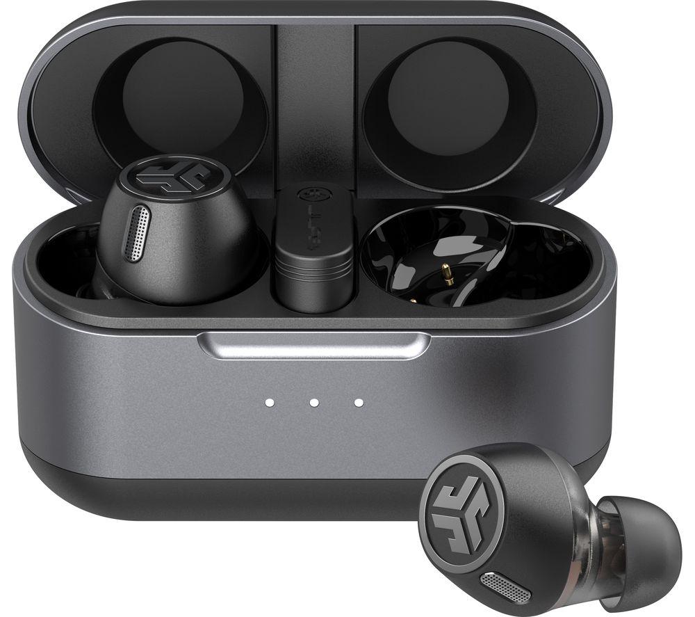 JLab Epic Lab Edition Smart Active Noise Cancelling Earbuds with Hybrid Dual Drivers, Bluetooth LE Audio, Spatial Audio, 56+ Hours Playtime, IP55 True Wireless Earbuds, Wireless or USB-C Charging