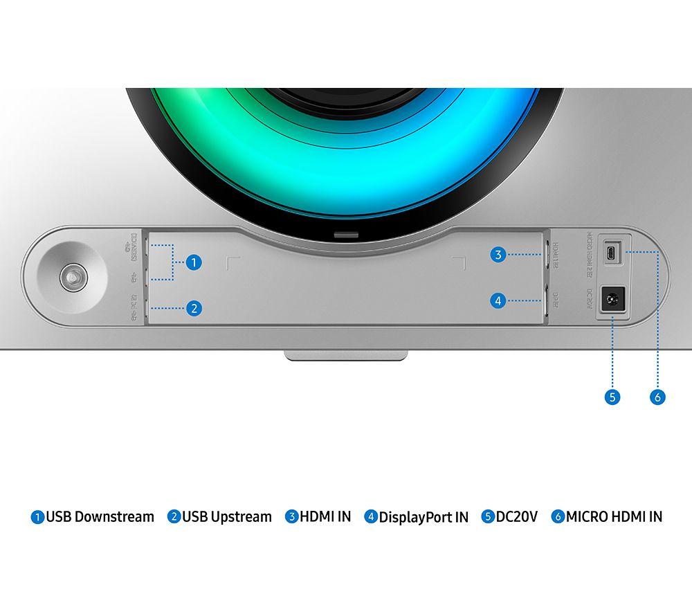 SAMSUNG Odyssey G9 LS49CG934SUXXU Dual Quad HD 49" Curved OLED Gaming Monitor - Silver image number 5 of 9