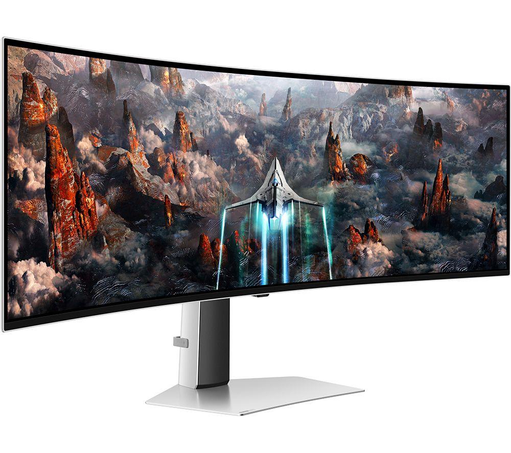 SAMSUNG Odyssey G9 LS49CG934SUXXU Dual Quad HD 49" Curved OLED Gaming Monitor - Silver image number 7 of 9