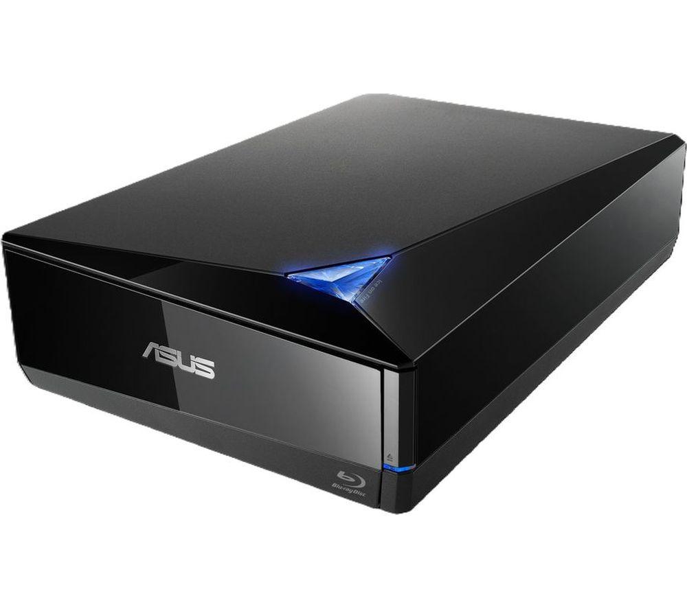 ASUS BW-16D1X-U external 16X Blu-ray writer, USB 3.0, Mac Compatible, M-DISC support, Disc Encryption, Unlimited Webstorage(12 months), NERO Backitup, E-Media