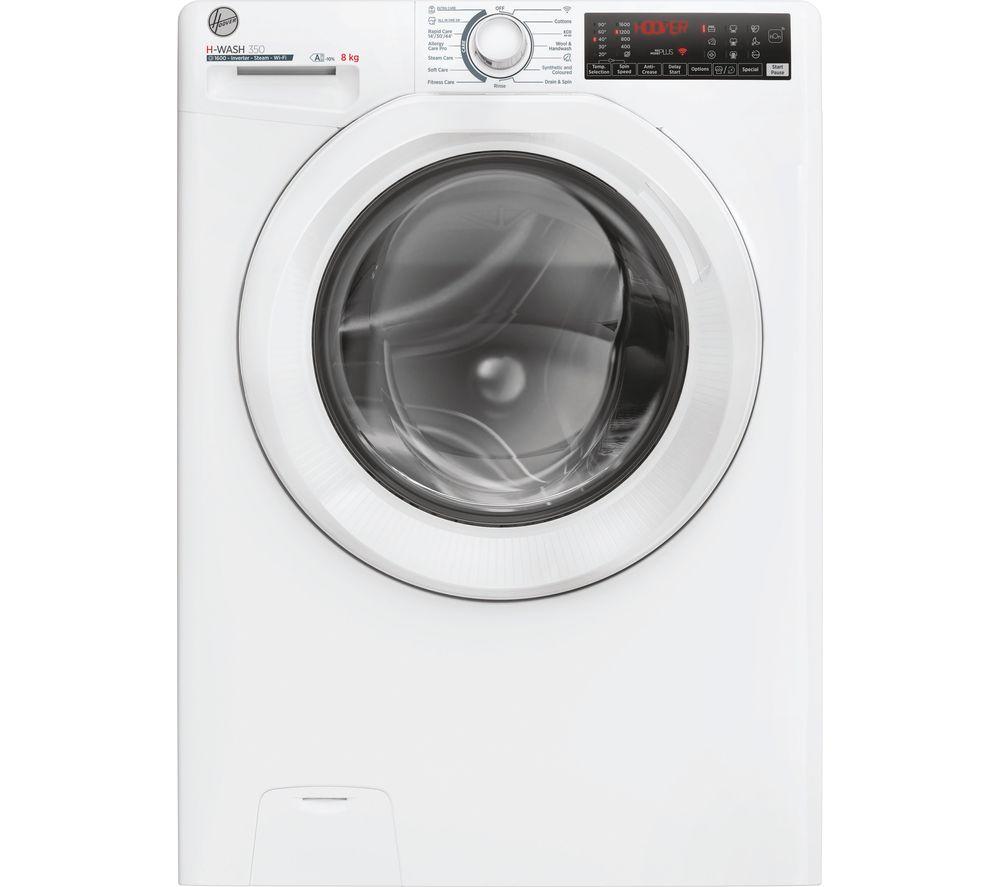 HOOVER H-Wash 350 H3WPS686TAM6-80 WiFi-enabled 8kg 1600rpm Washing Machine – White, White