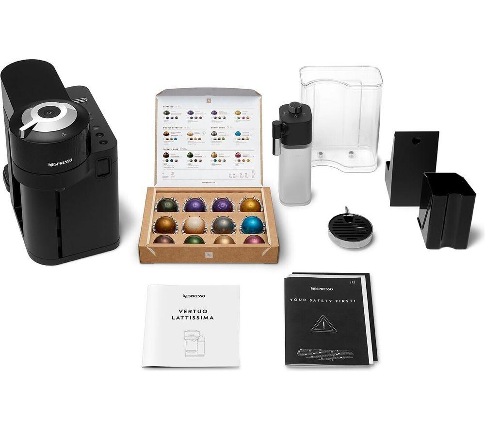 NESPRESSO by De&rsquo;Longhi Vertuo Lattissima Pod ENV300.B Smart Coffee Machine - Black image number 8 of 9