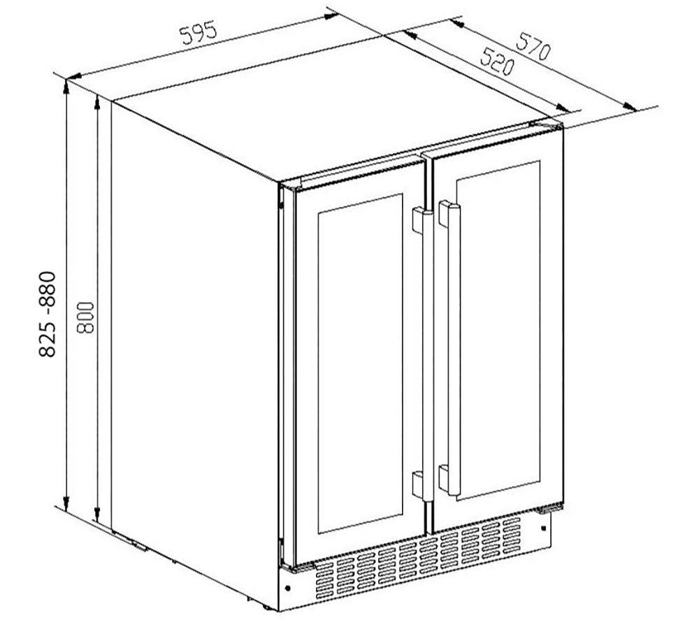 CDA CFWC624BL Wine Cooler - Black image number 3 of 6