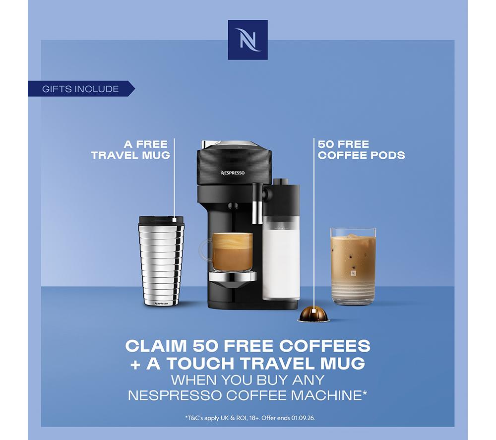 NESPRESSO by De&rsquo;Longhi Vertuo Lattissima Pod ENV300.W Smart Coffee Machine - White image number 3 of 10