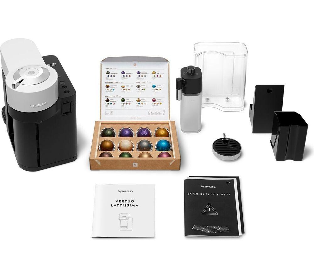 NESPRESSO by De&rsquo;Longhi Vertuo Lattissima Pod ENV300.W Smart Coffee Machine - White image number 9 of 10