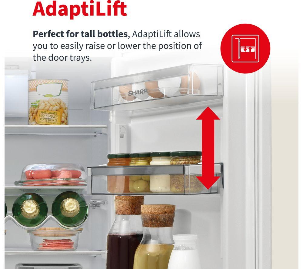 SHARP SJ-BE250M1XS-EN Integrated 70/30 Fridge Freezer - Sliding Hinge image number 5 of 9