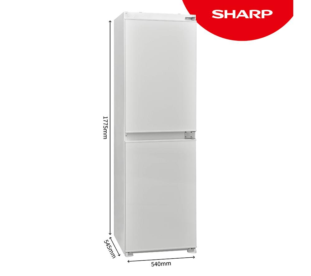 SHARP SJ-BE240M1XS-EN Integrated 50/50 Fridge Freezer - Sliding Hinge image number 2 of 9