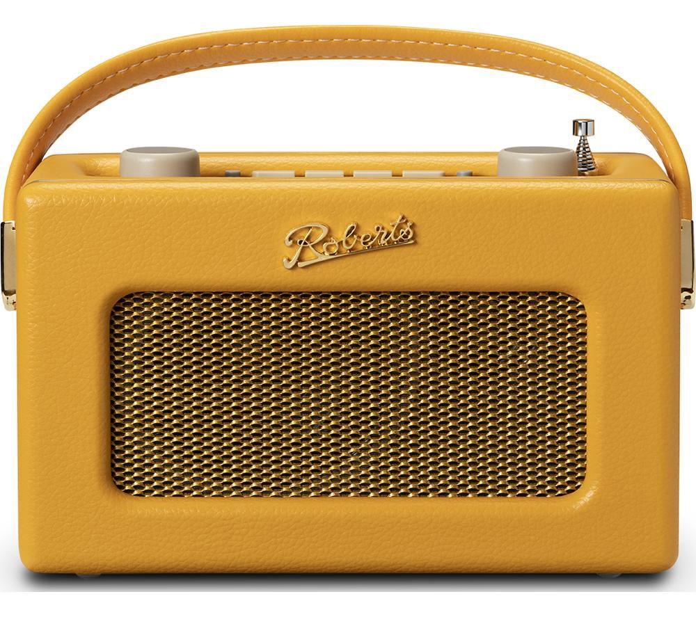 ROBERTS Revival Uno BT Portable DAB? Retro Bluetooth Radio - Sunburst Yellow, Yellow