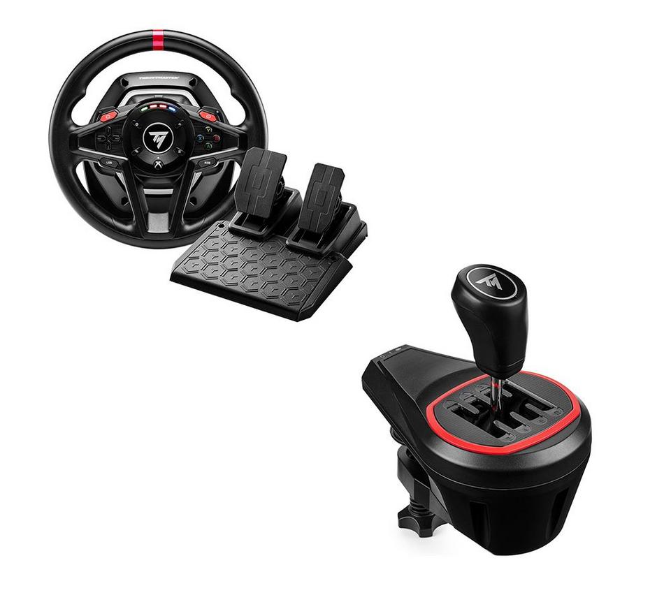 THRUSTMASTER T128 Racing Wheel & Pedals for Xbox Series X/S & TH8S Shifter Bundle