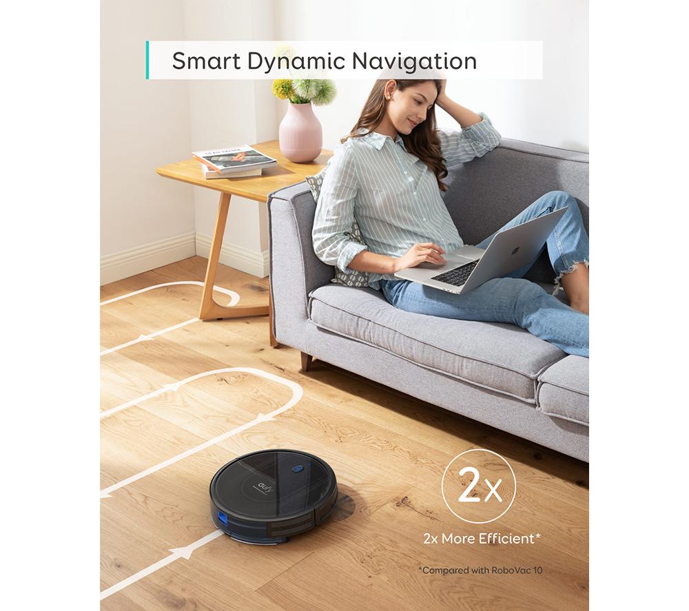 EUFY RoboVac G10 T2150V11 Hybrid Robot Vacuum Cleaner - Black image number 2 of 6
