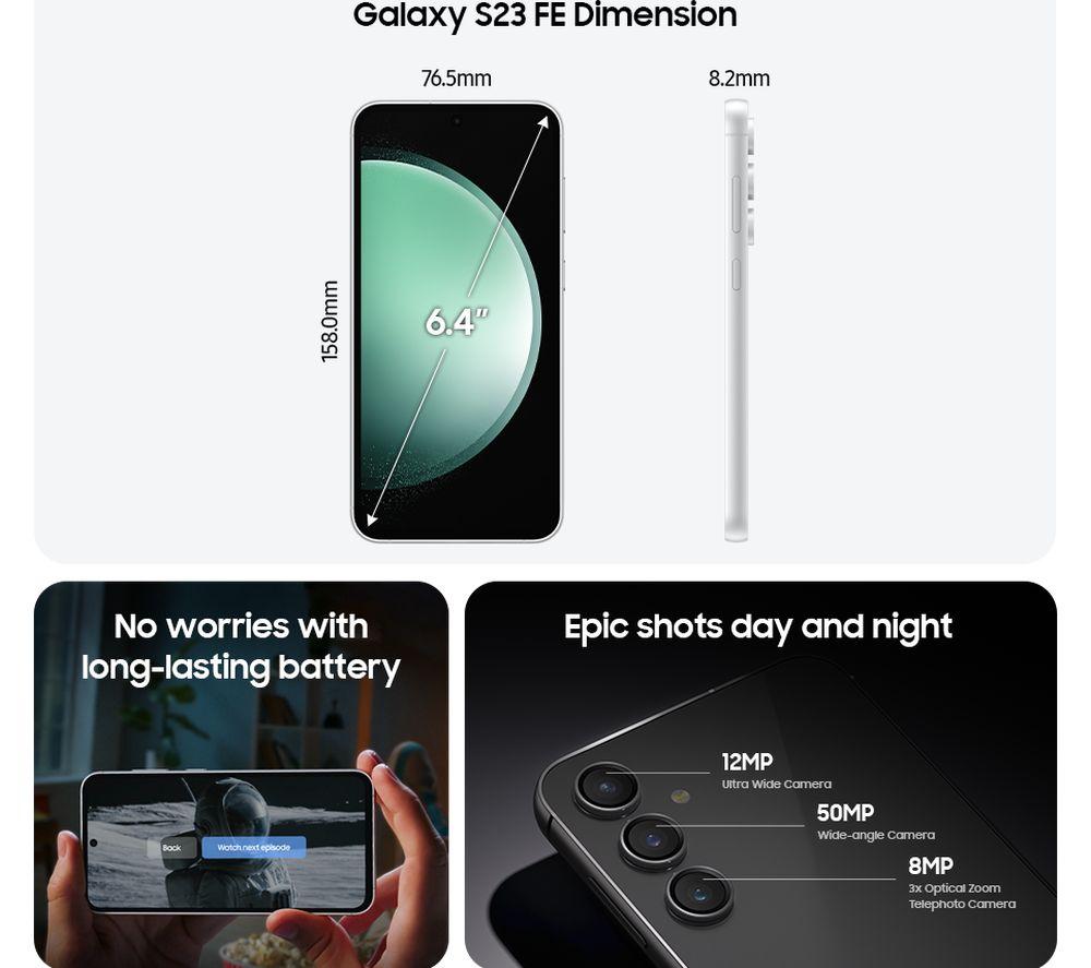 SAMSUNG Galaxy S23 FE 5G - 256 GB, Graphite image number 7 of 12