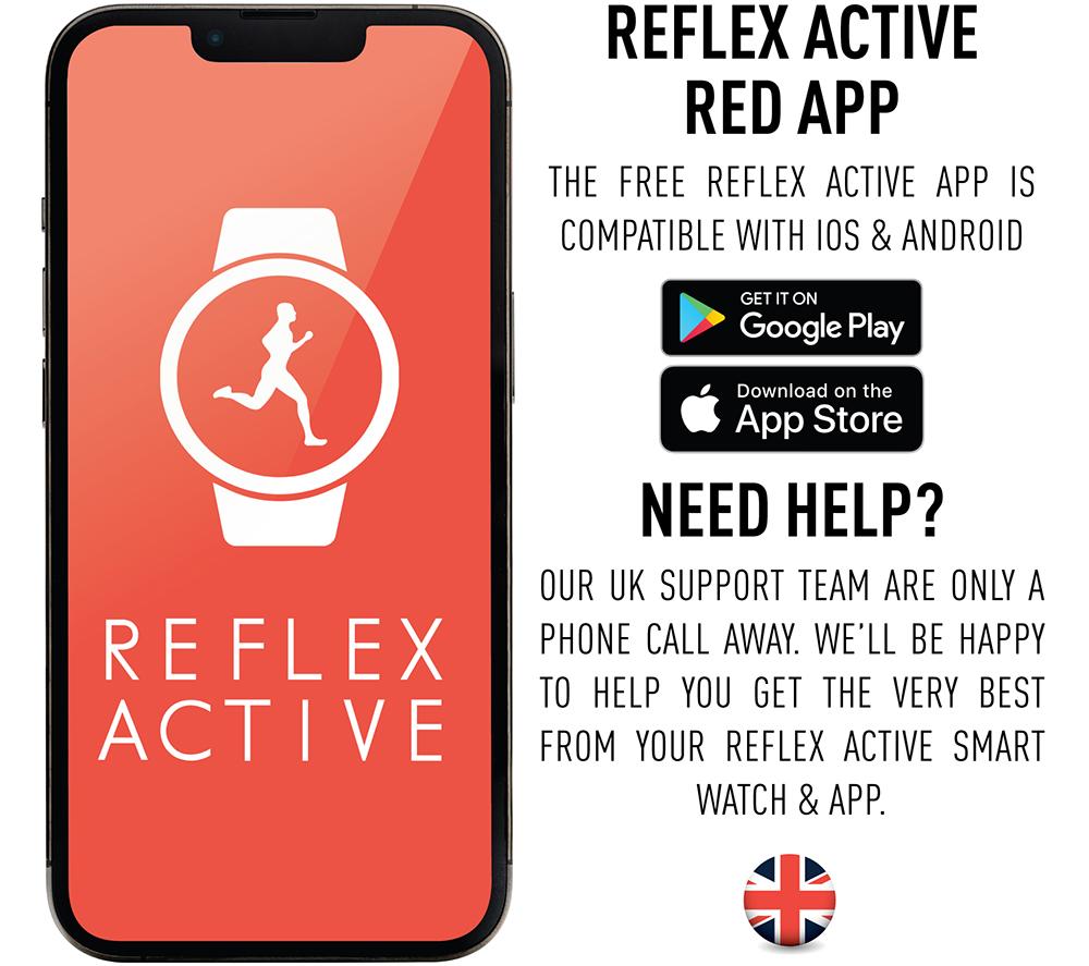 REFLEX ACTIVE Series 25 Smart Watch - Gold & Navy, Silicone Strap image number 6 of 6