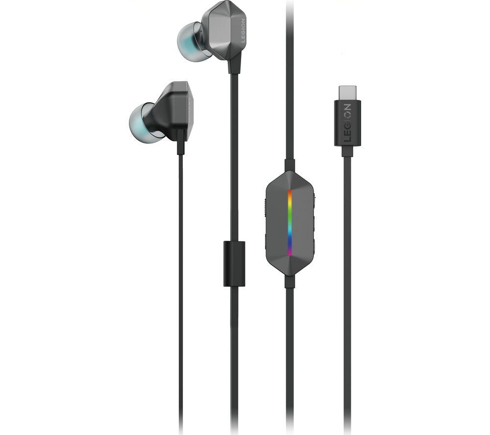 LENOVO Legion E510 7.1 RGB Gaming In-Ear Headphones - Grey, Silver/Grey