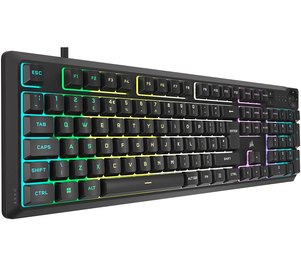 CORSAIR K55 CORE RGB Gaming Keyboard - Black image number 7 of 9