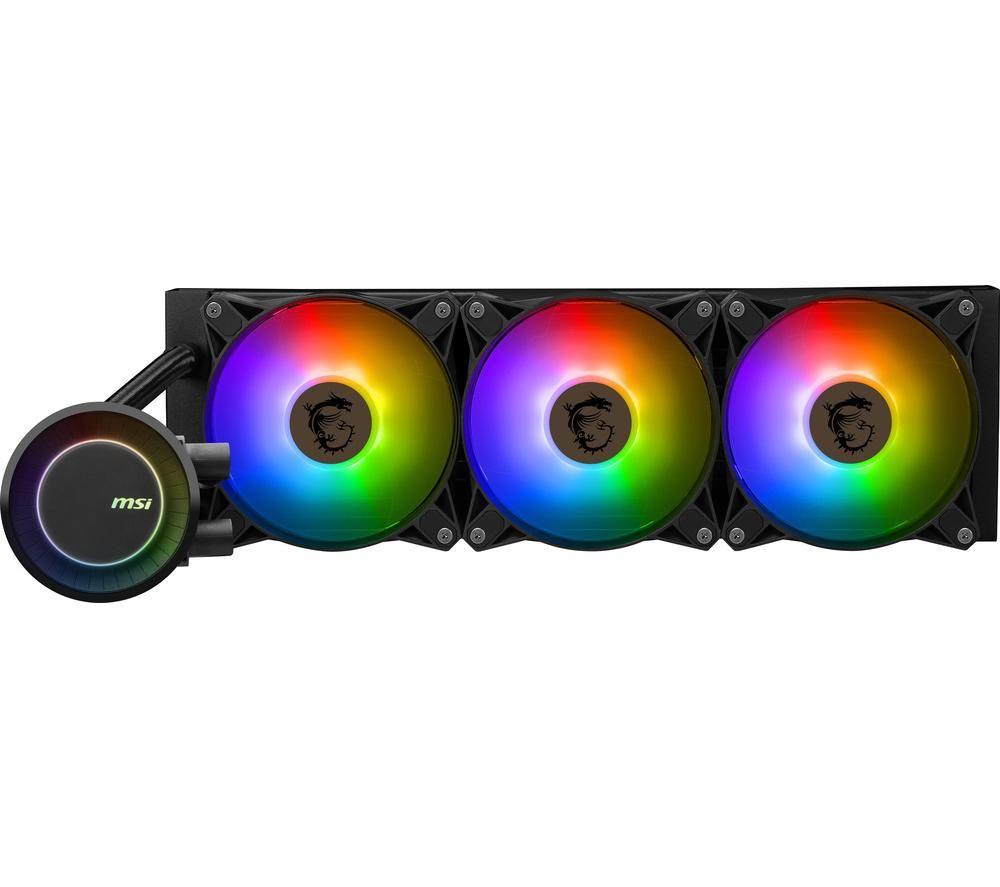 MSI MAG CORELIQUID E360 360 mm Liquid CPU Cooler - RGB LED, Black, Black