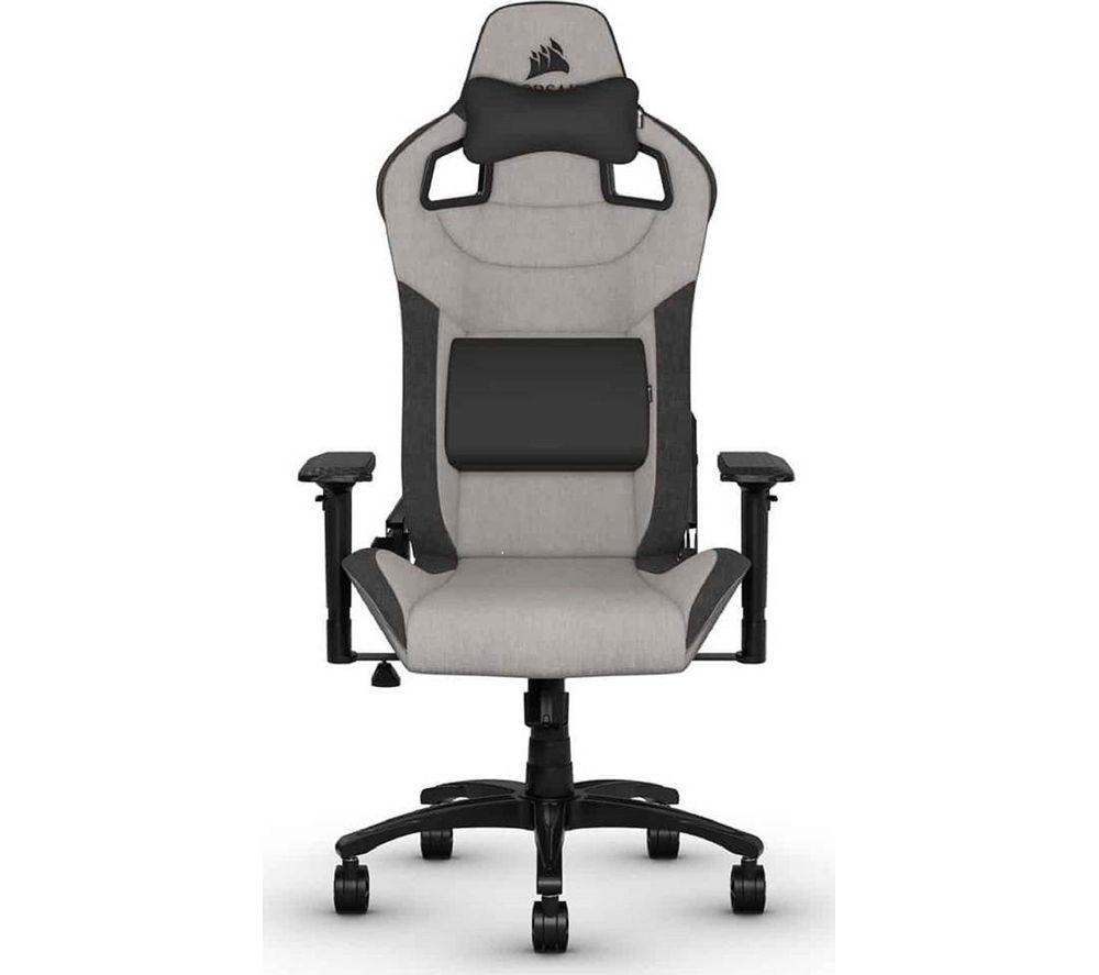 CORSAIR T3 RUSH 2023 Gaming Chair - Grey & Charcoal, Silver/Grey