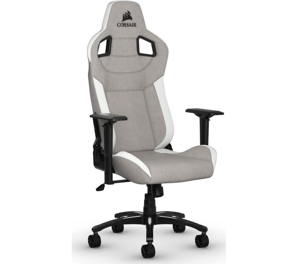 White grey deals gaming chair