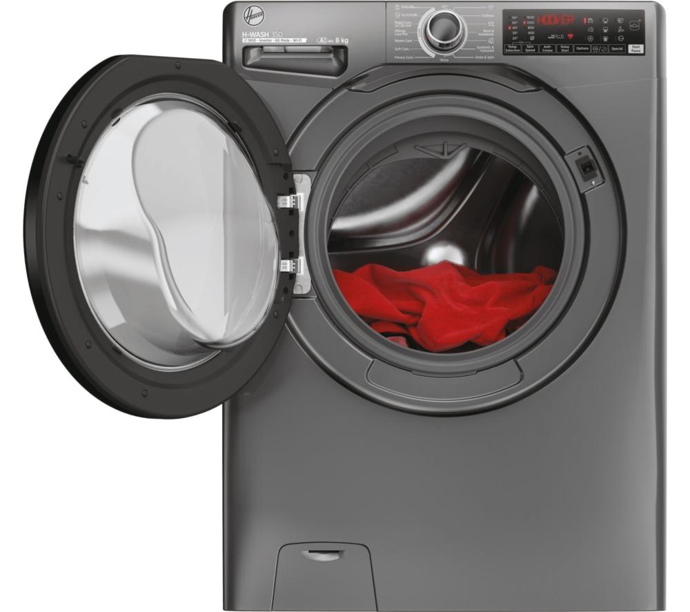 HOOVER H-Wash 350 H3WPS686TAMBR-80 WiFi-enabled 8 kg 1600 spin Washing Machine - Graphite image number 2 of 8