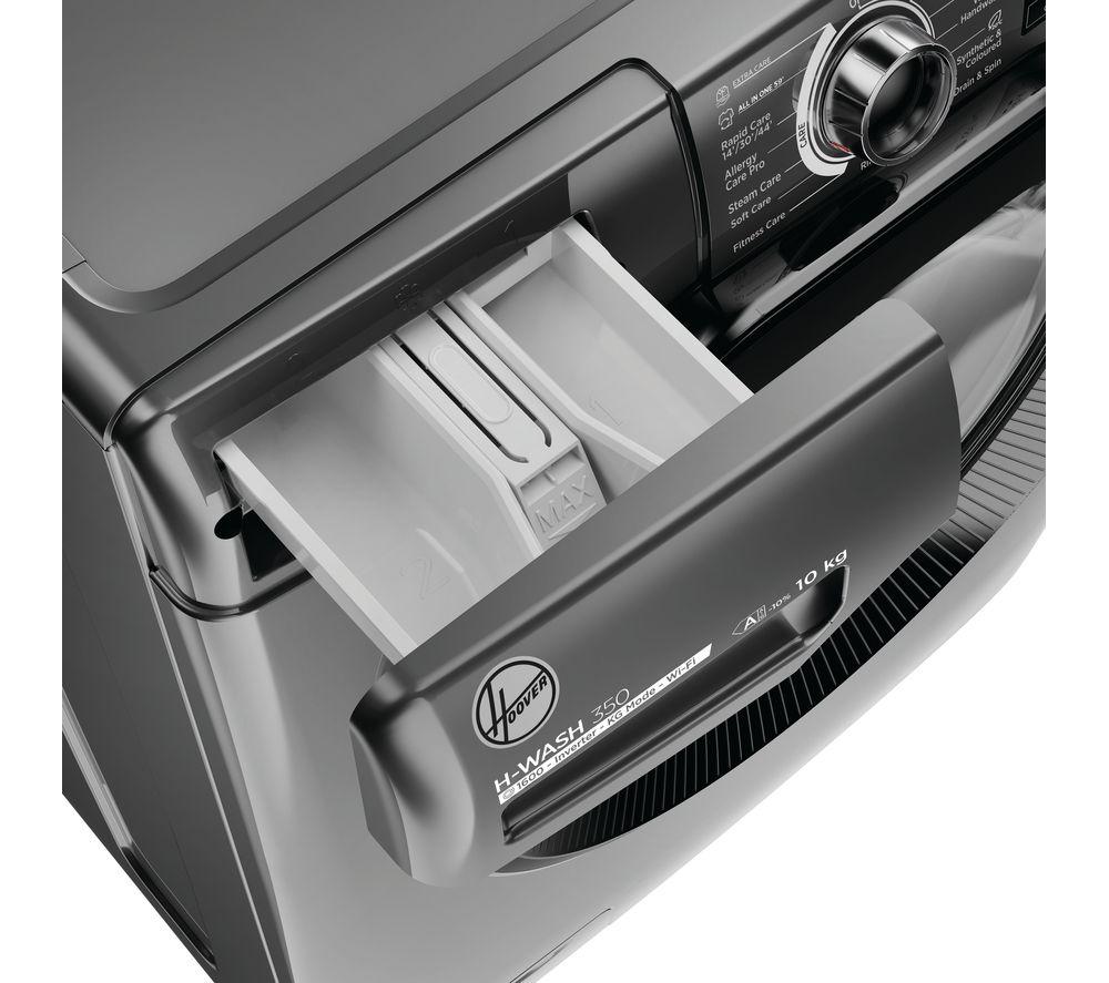 HOOVER H-Wash 350 H3WPS6106TAMBR-80 WiFi-enabled 10kg 1600rpm Washing Machine - Graphite image number 7 of 9