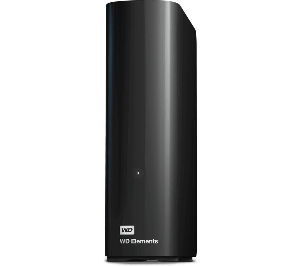 WD Elements Desktop External Hard Drive - 22 TB, Black, Black